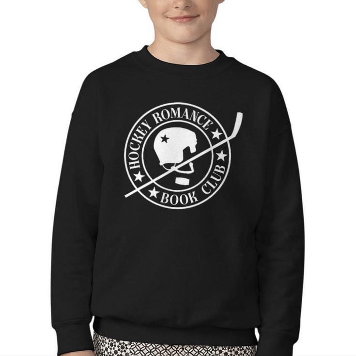 In My Hockey Romance Era Romance Hockey Book Club Youth Crewneck Sweatshirt