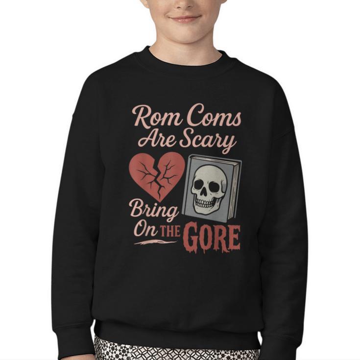 Horror Book Club Creepy Reader Gothic Fiction Thriller Fan Youth Crewneck Sweatshirt