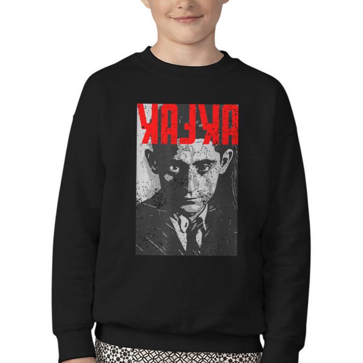 Kafka Franz Portrait Books And Literature Youth Crewneck Sweatshirt