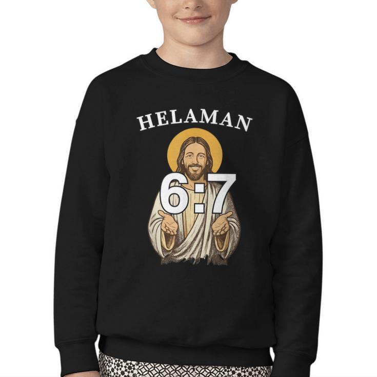 LDS Book Of Mormon Meme Helaman 6 Youth Crewneck Sweatshirt