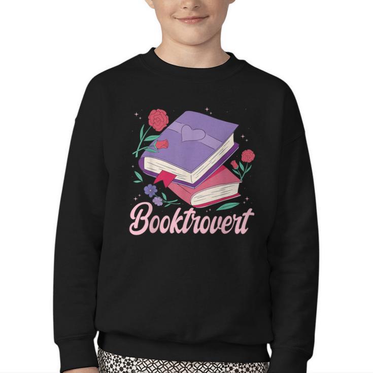 Literary Reading Book Introvert Booktrovert Reading Youth Crewneck Sweatshirt