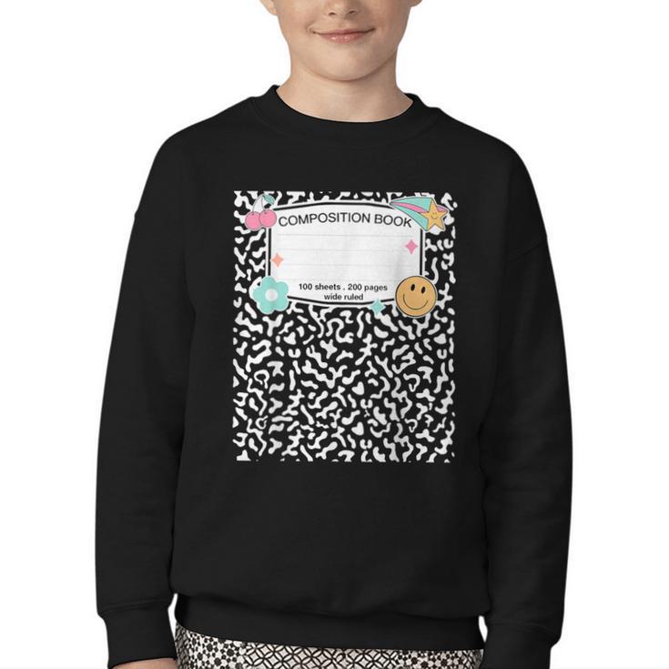 Matching Group Halloween Teacher Composition Book Notebook Youth Crewneck Sweatshirt