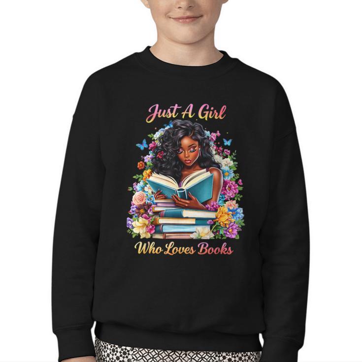 Melanin Book Month Honoring Past Inspiring Pride Youth Crewneck Sweatshirt
