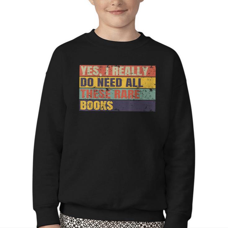 Rare Book Collector Antiquarian Antique Books Collecting Youth Crewneck Sweatshirt