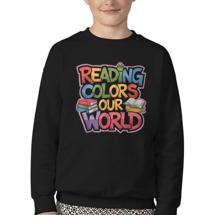 Reading Colors Our World Books Lover Youth Crewneck Sweatshirt