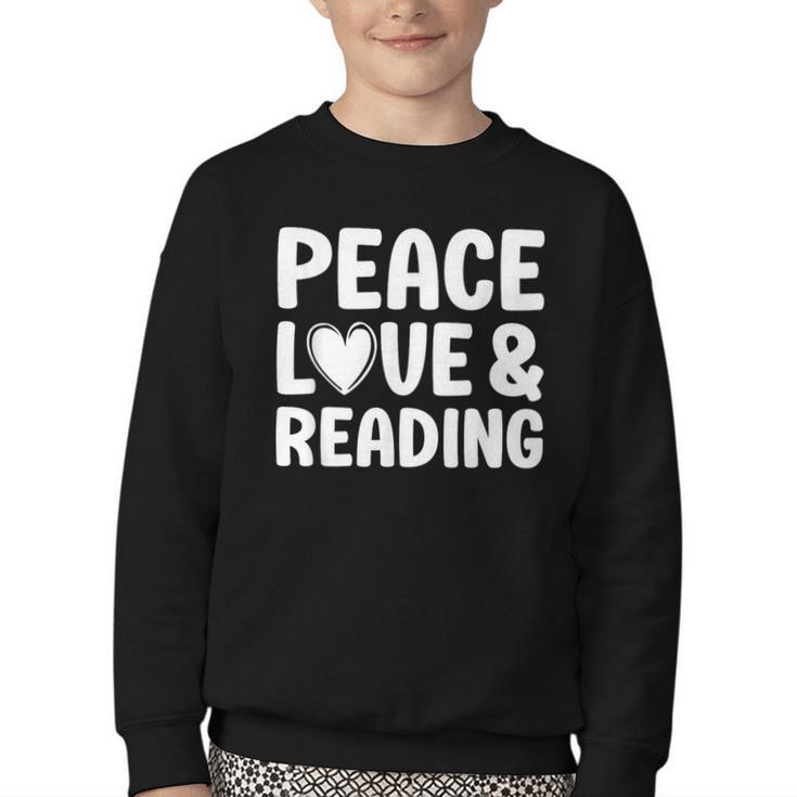 Reading I Love Books And Reading Youth Crewneck Sweatshirt