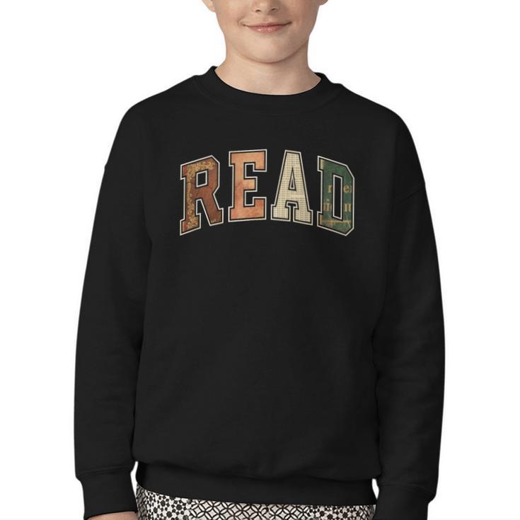 Reading Tee Read Books Teacher Librarian Book Lover Bookworm Youth Crewneck Sweatshirt