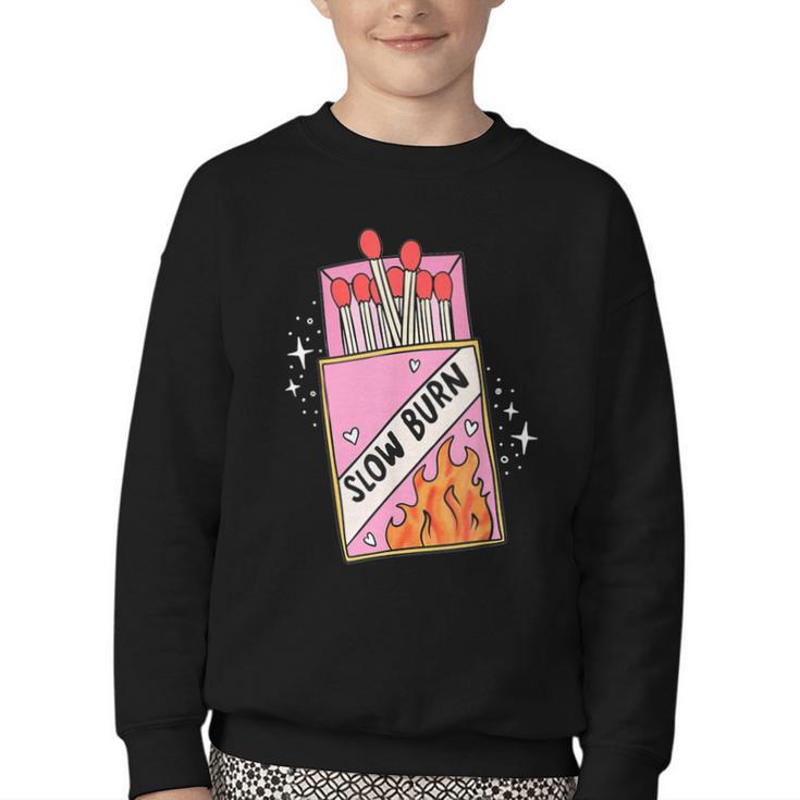 Slow Burn Book Trope Worth The Wait Love Takes Time Youth Crewneck Sweatshirt