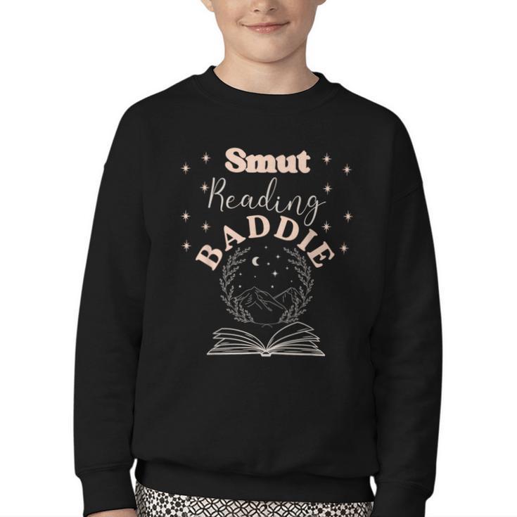 Smut Reading Baddie Smutty Book Lover Merch Women Romance Youth Crewneck Sweatshirt