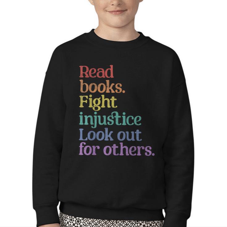 Stop Book Banning Pro Library Youth Crewneck Sweatshirt