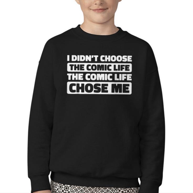 Superheroes Art Graphic Novels Comic Books Youth Crewneck Sweatshirt