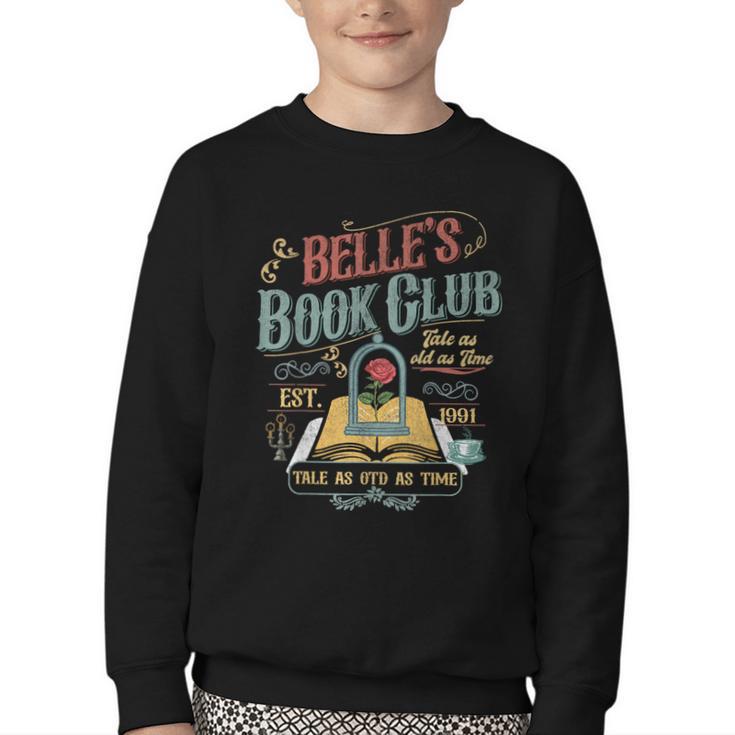 Tale Book Club Est 1991 Tale As Old As Time Youth Crewneck Sweatshirt