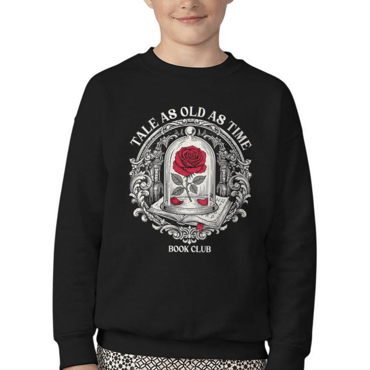 Tale As Old As Time Classic Book Lover Retro Youth Crewneck Sweatshirt