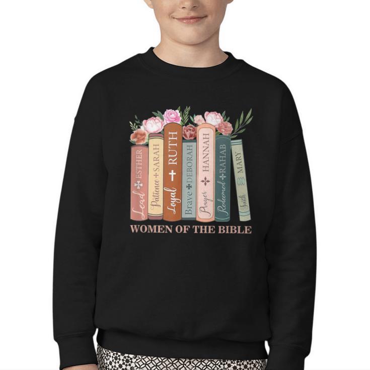 Women Of The Bible Christian Books Full Color Youth Crewneck Sweatshirt