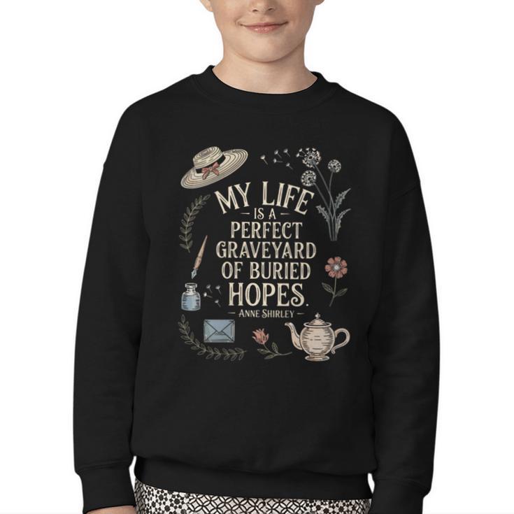 Women's Dramatic Book Lover Quote Youth Crewneck Sweatshirt