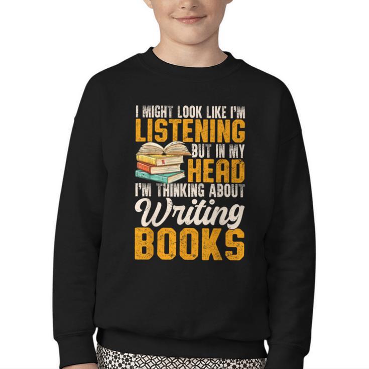 Writer Book Published Author Writers Men Women Youth Crewneck Sweatshirt