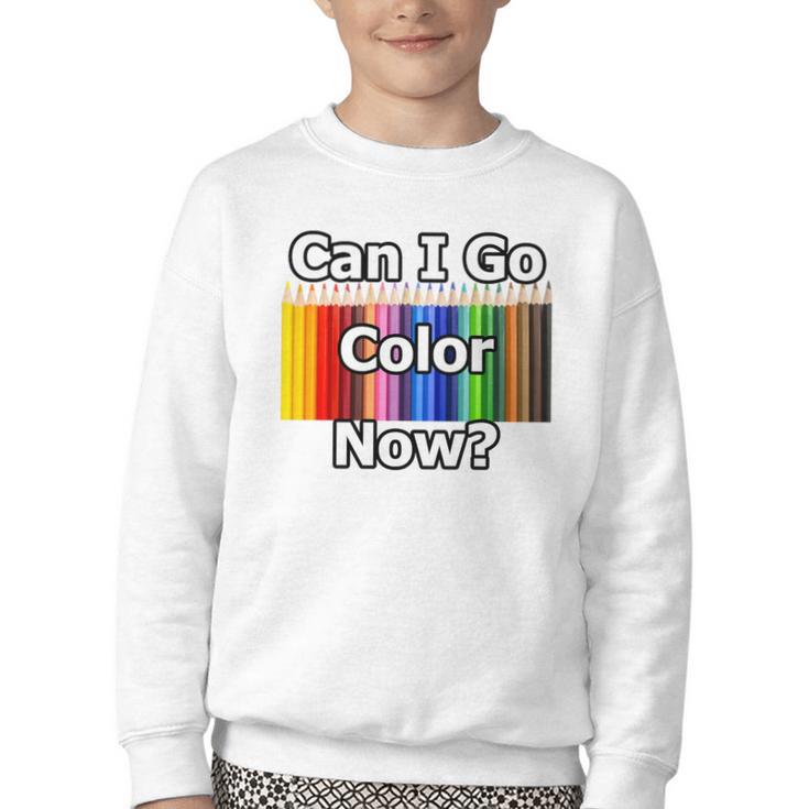 Adult Coloring Book Can I Go Color Now Women Men Adults Premium Tri-Blend Youth Crewneck Sweatshirt