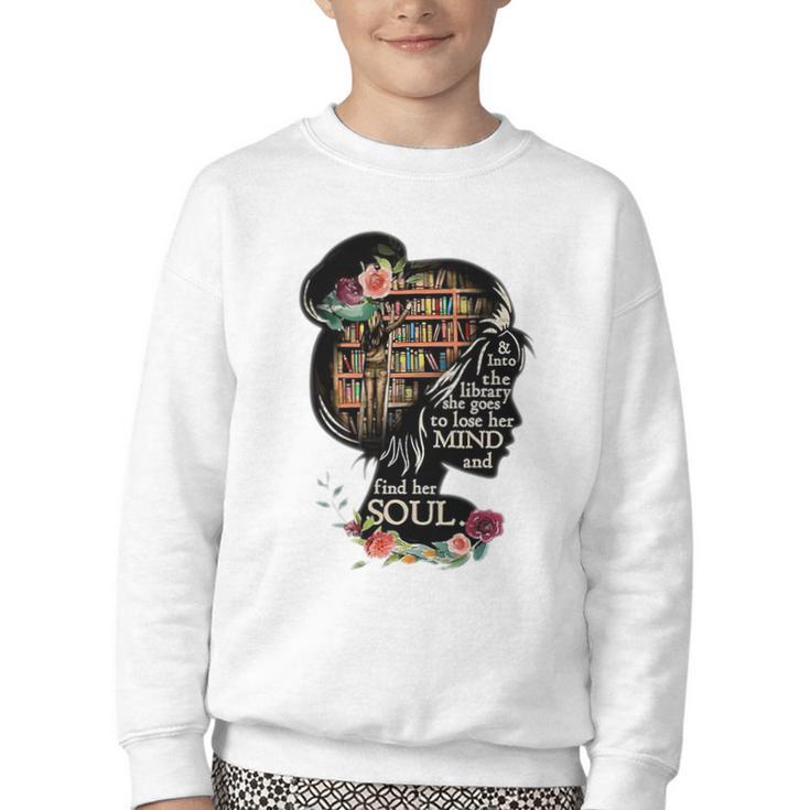 Book Reading Bookworm Book Lover Women Kids Girls Librarian Youth Crewneck Sweatshirt