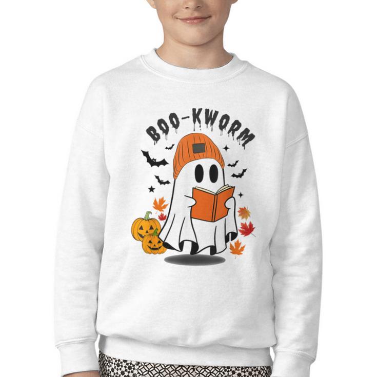 Book Worm Halloween Costume For Book Lovers Youth Crewneck Sweatshirt