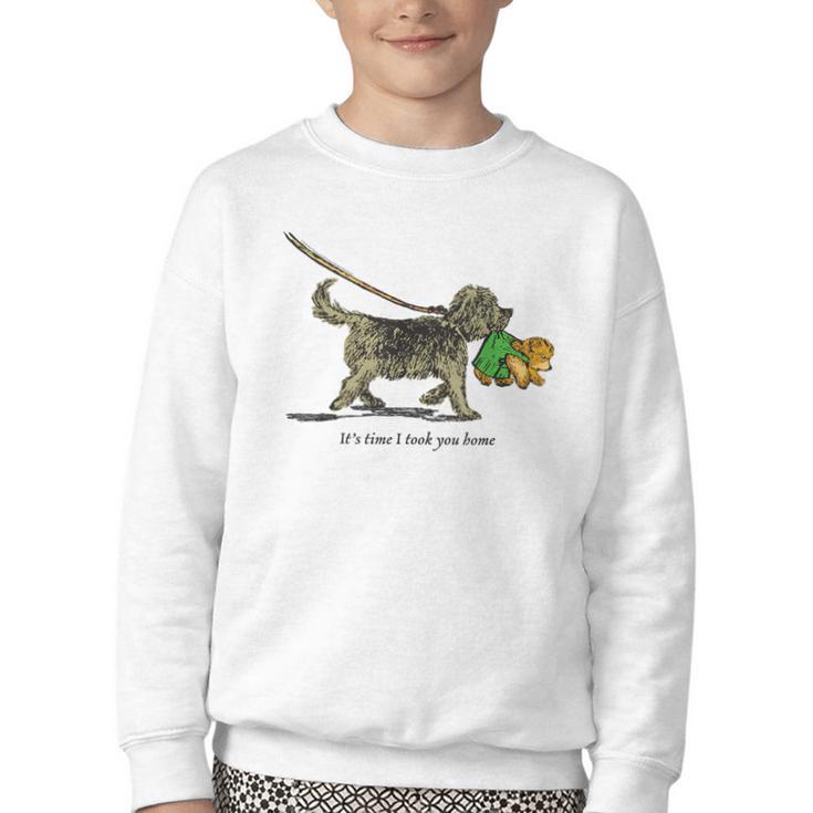 Corduroy Time I Took You Home Teddy Bear Children's Book Youth Crewneck Sweatshirt