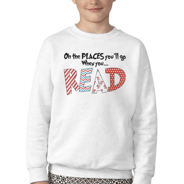 Cute Read Reading Day Book Lovers Teachers Students Kids Youth Crewneck Sweatshirt
