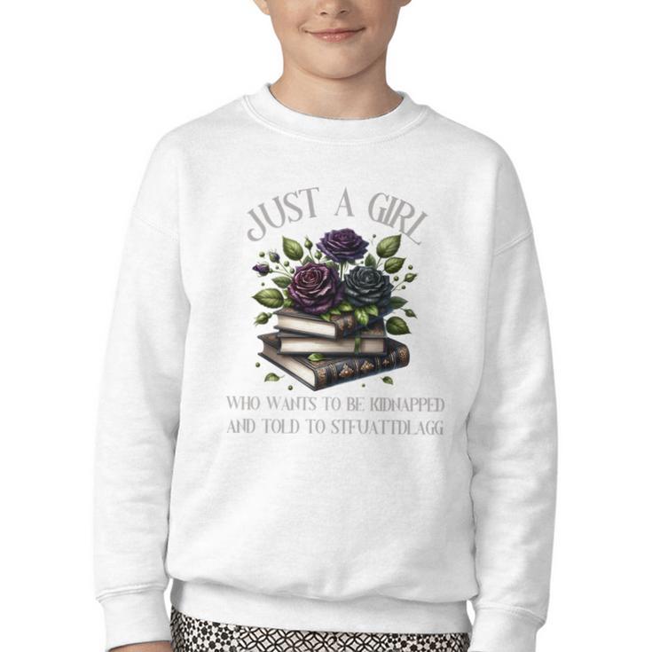 Dark Romance Women Smutt Book Lover Merch STFUATTDLAGG Good Youth Crewneck Sweatshirt