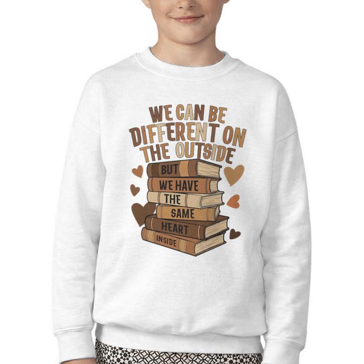 We Have The Same Heart History Month Book Lover Women Premium Tri-Blend Youth Crewneck Sweatshirt