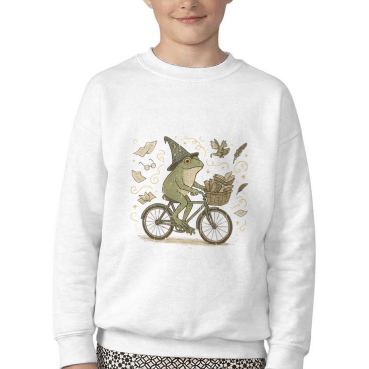 On My Way To Hoard Books And Cause Chaos Youth Crewneck Sweatshirt