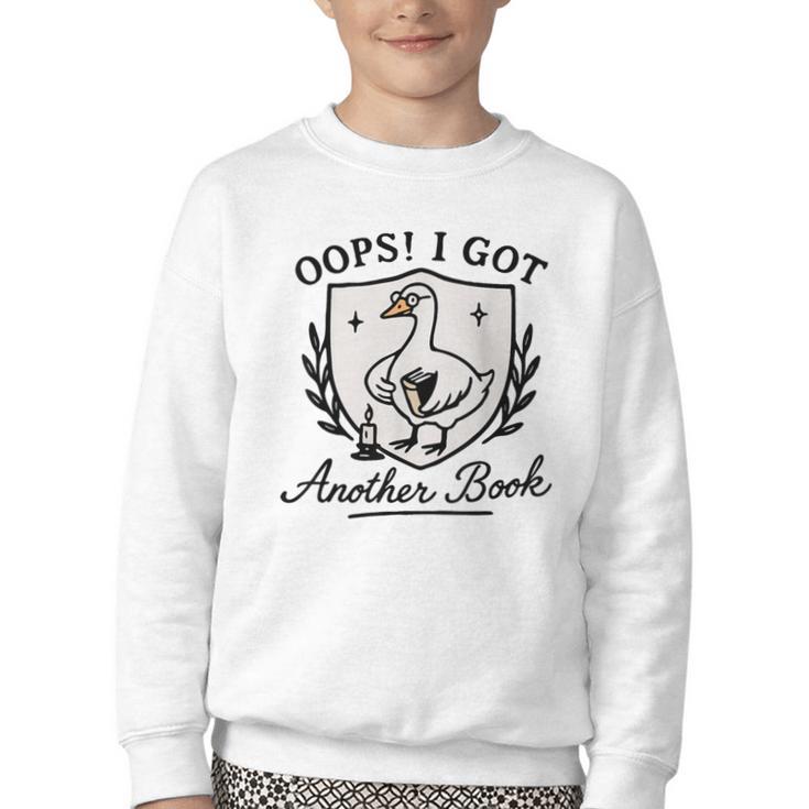 OOPS I GOT Another Book Design Youth Crewneck Sweatshirt