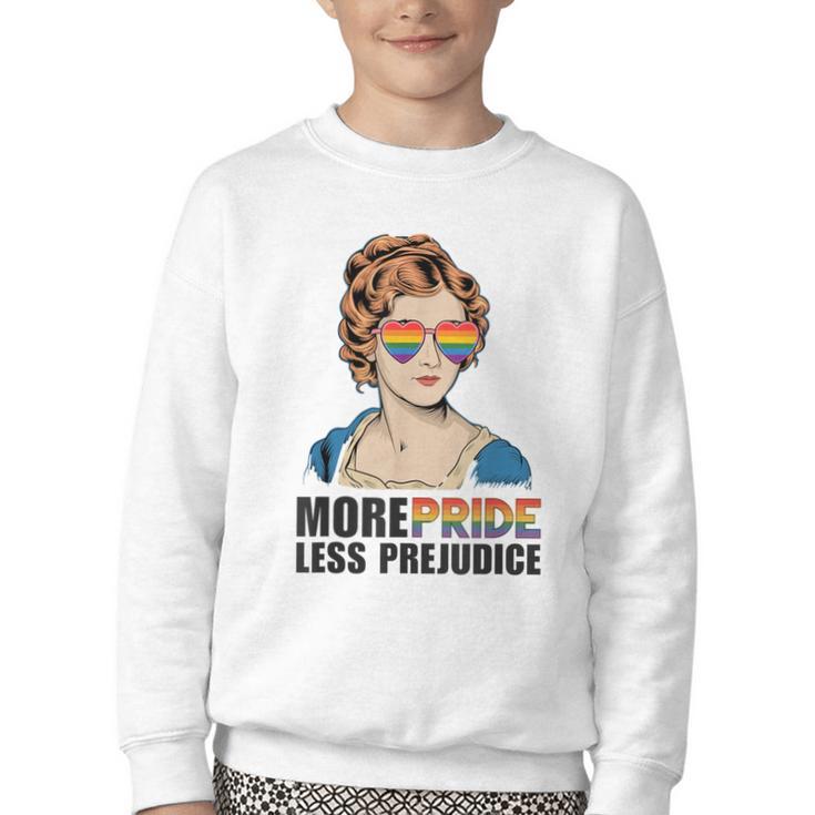 Pride And Prejudice Book Jane Austen Merch LGBTQ Youth Crewneck Sweatshirt