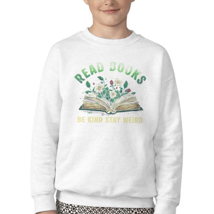 Read Books Be Kind Book Reader Book Nerd Book Reading Lover Premium Tri-Blend Youth Crewneck Sweatshirt