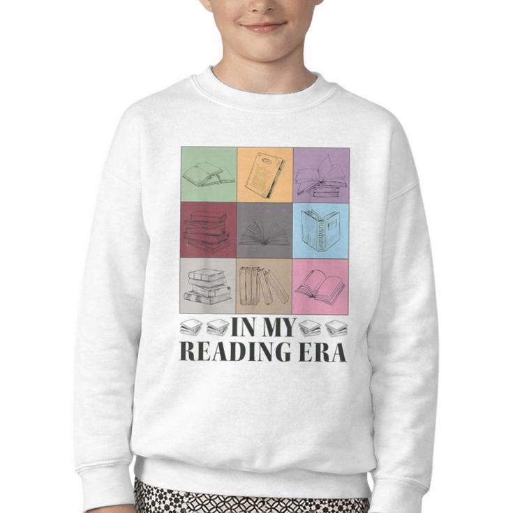 In My Reading Era Bookish Book Lover Book Reader Youth Crewneck Sweatshirt