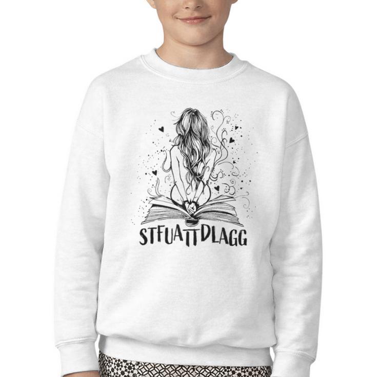 Sexy STFUATTDLAGG Hot Woman Reading Spicy Good Book Love Youth Crewneck Sweatshirt