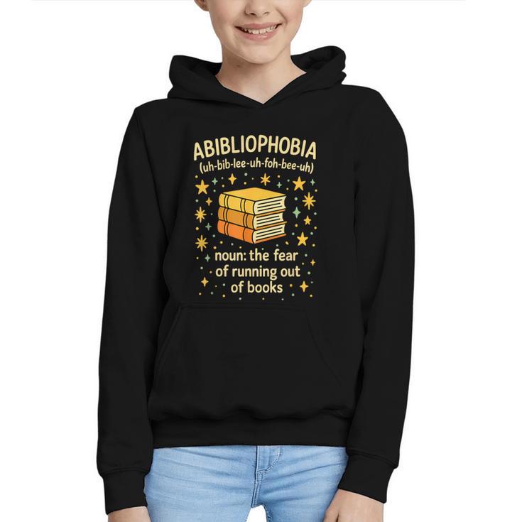 Abibliophobia Book Lover Reading Humor Graphic Graphic Youth Hoodie
