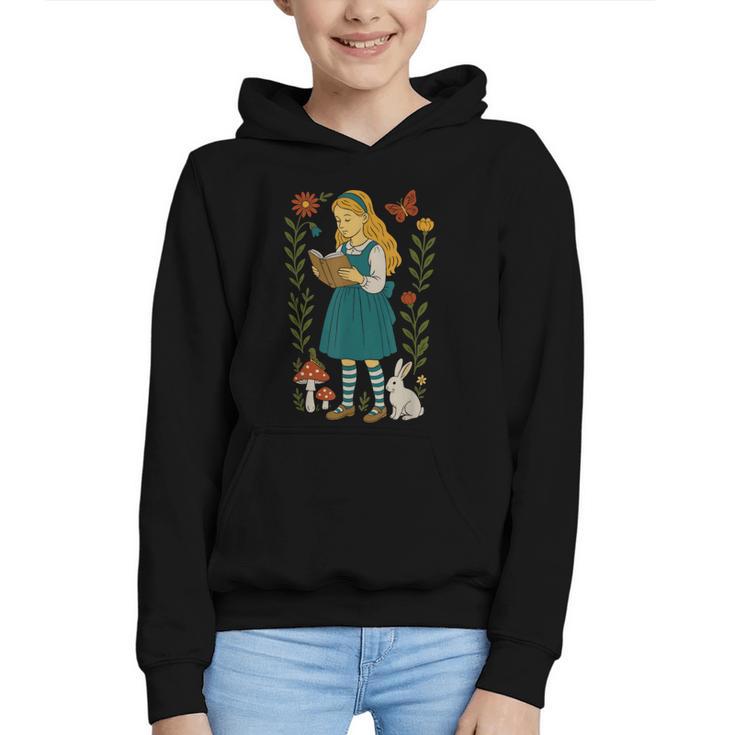 Alice In Wonderland Book Lover Lewis Carroll Rabbit Graphic Youth Hoodie