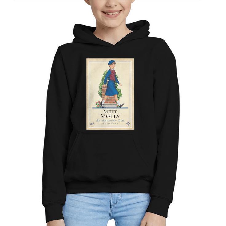 American Girl Meet Molly Book Cover Graphic Youth Hoodie