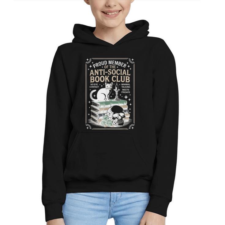 Anti-Social Book-Club Cat Graphic Graphic Youth Hoodie