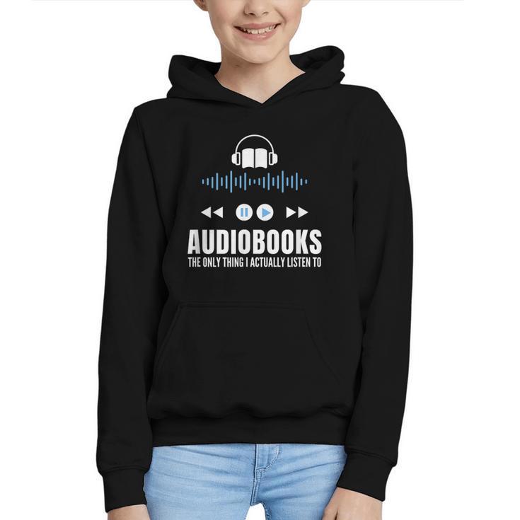 Audiobooks Listener Book Reading Lover Fun Graphic Youth Hoodie