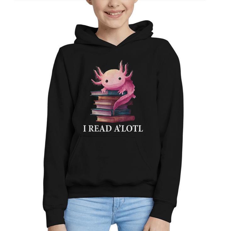 Axolotl Book Lover Librarian Reading Library Readers Graphic Youth Hoodie
