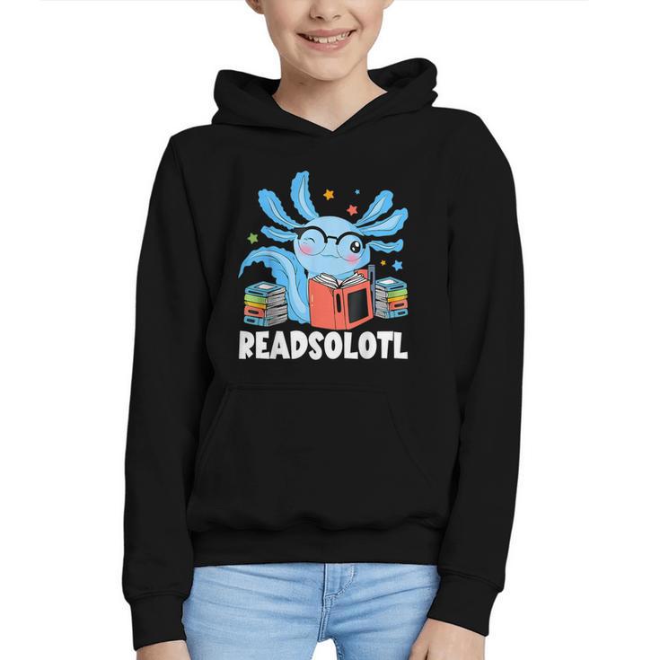 Axolotl Read Book Kawaii Reading Books For Men Women Graphic Youth Hoodie