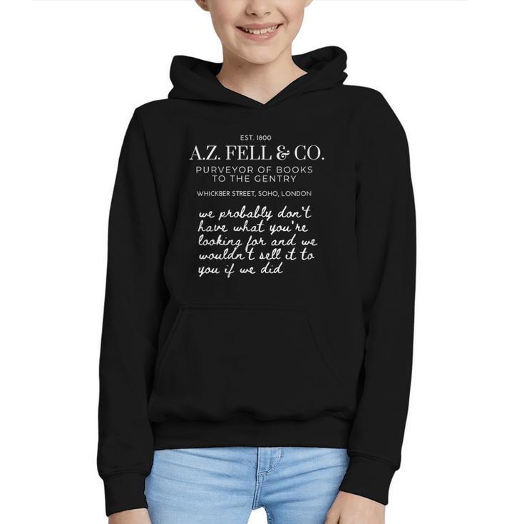 Aziraphale's Bookshop AZ Fell And Co Literary Antiquarian Graphic Youth Hoodie