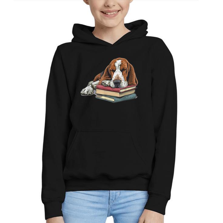 Basset Hound Books Dog Breed Graphic Graphic Youth Hoodie
