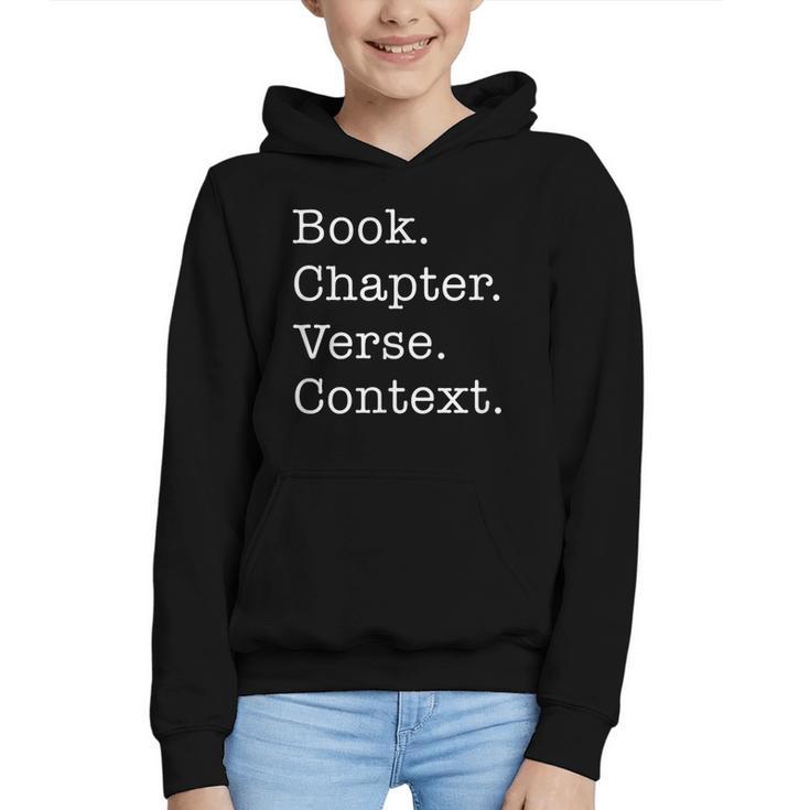 Book Chapter Verse Context Theology Christian Reformed Graphic Youth Hoodie