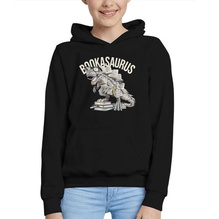 Book Dinosaur Bookworm T-Rex Dino Reading Books Book Graphic Youth Hoodie