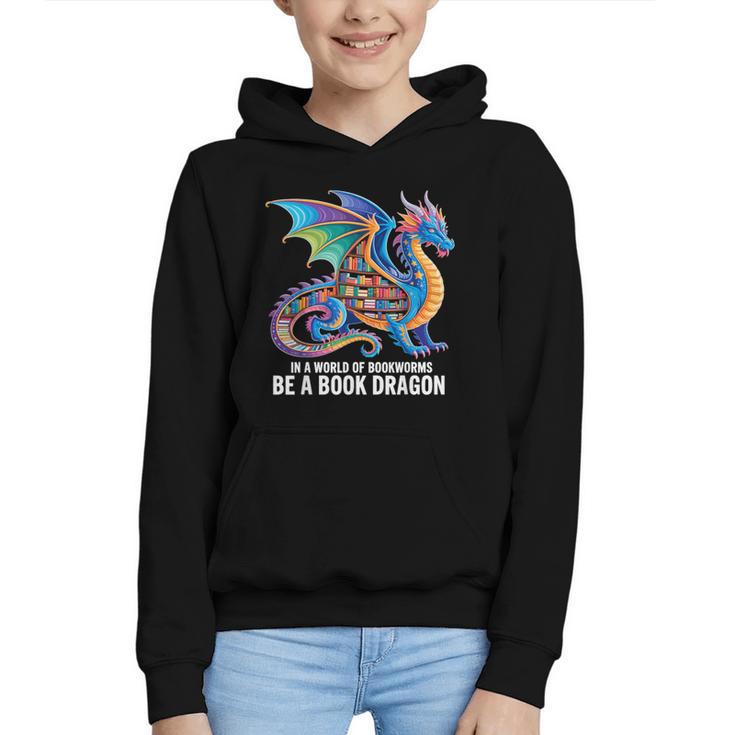 Be a Book Dragon Reading Graphic Youth Hoodie
