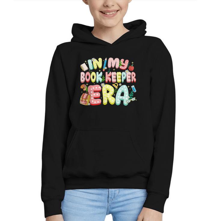 In My Book Keeper Era Librarian School Graphic Youth Hoodie