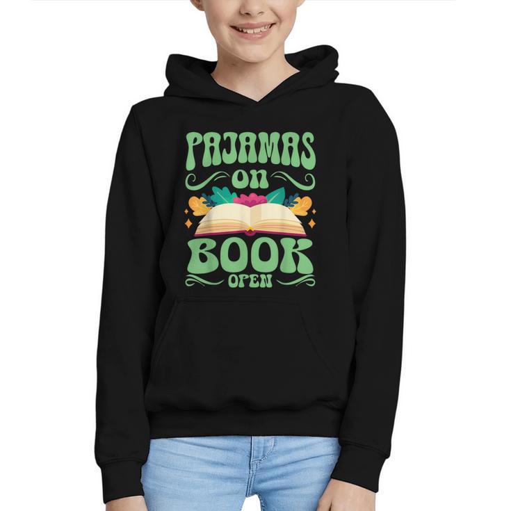 Book And Pajama Pajamas On Book Open Graphic Youth Hoodie