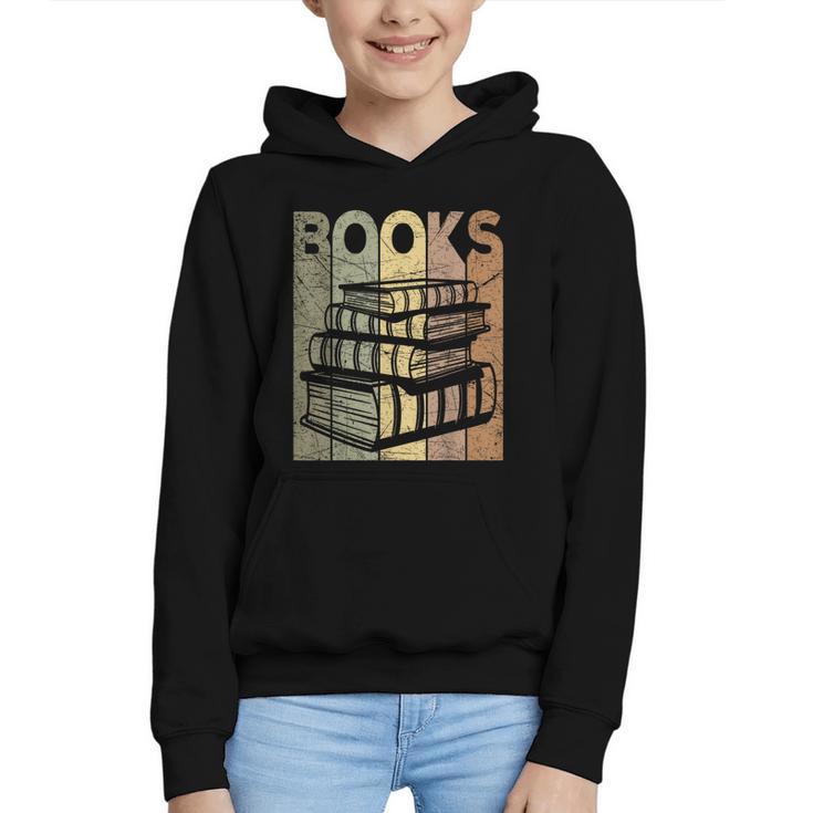 Book Reader Vintage Bookworm Retro Book Lover Graphic Youth Hoodie