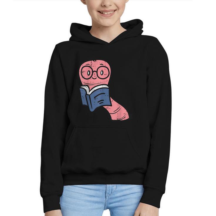 Book Worm Pun Read Reading Librarian America Men Women Kids Graphic Youth Hoodie