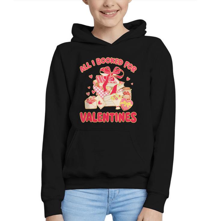 Booked For Valentine Books Lover Bookworm Librarian Teacher Graphic Youth Hoodie